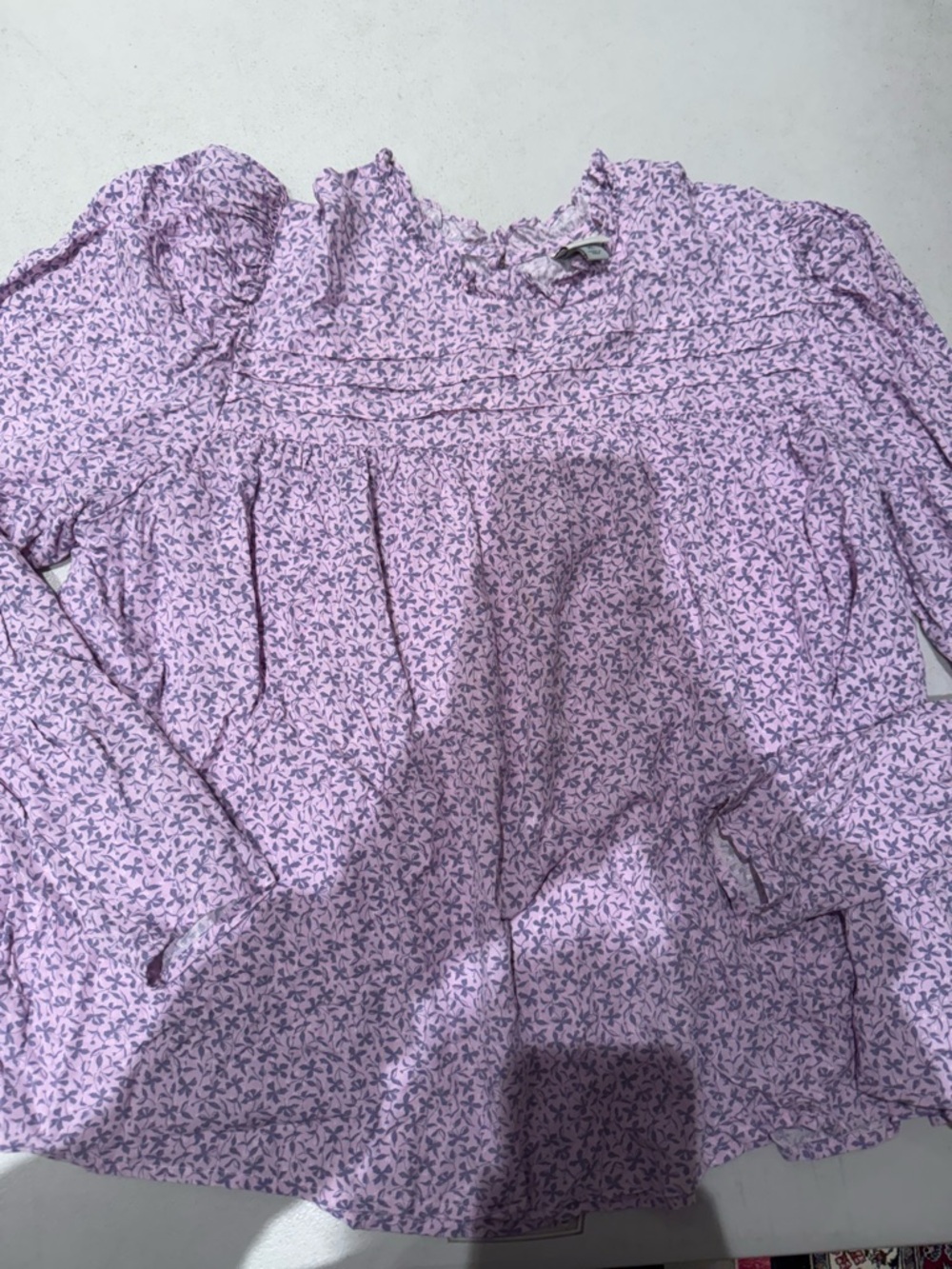 A new day womens Lavender Floral Blouse size XL